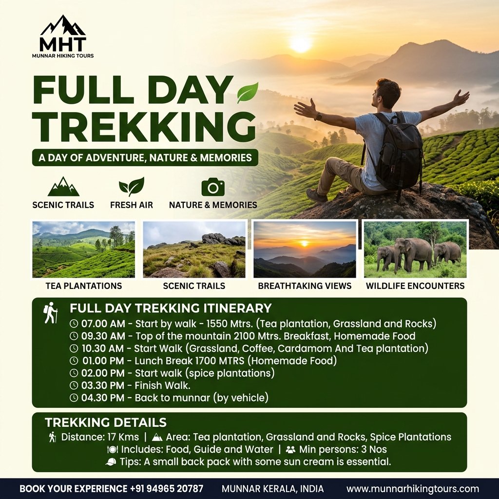Full Day Trekking - Full Official Tour Plan Flyer
